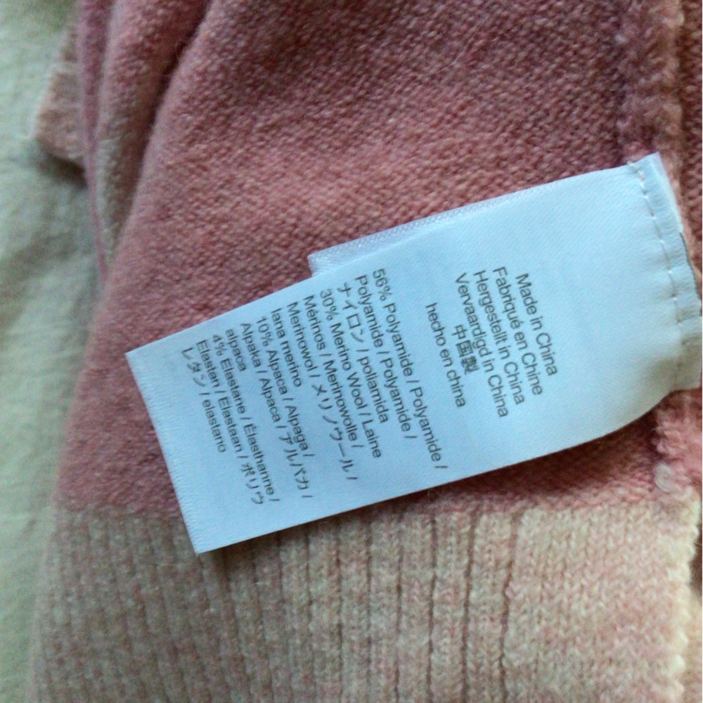 J.Crew Striped turtleneck sweater in Supersoft yarn - pink, medium - Picture 8 of 9